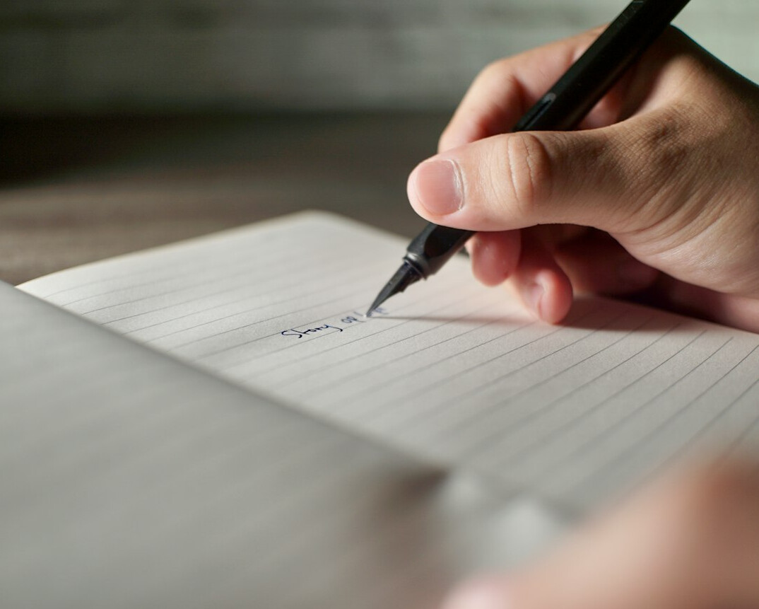 author editing manuscript
